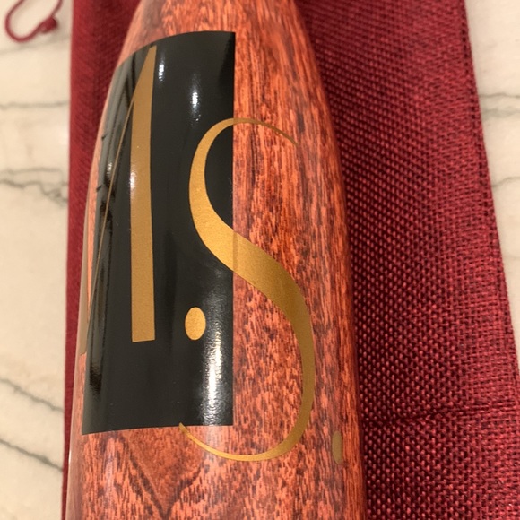 NWT Manna 17oz. Water Bottle - Monogrammed M.S. Vouge Brown Wood - Picture 12 of 13